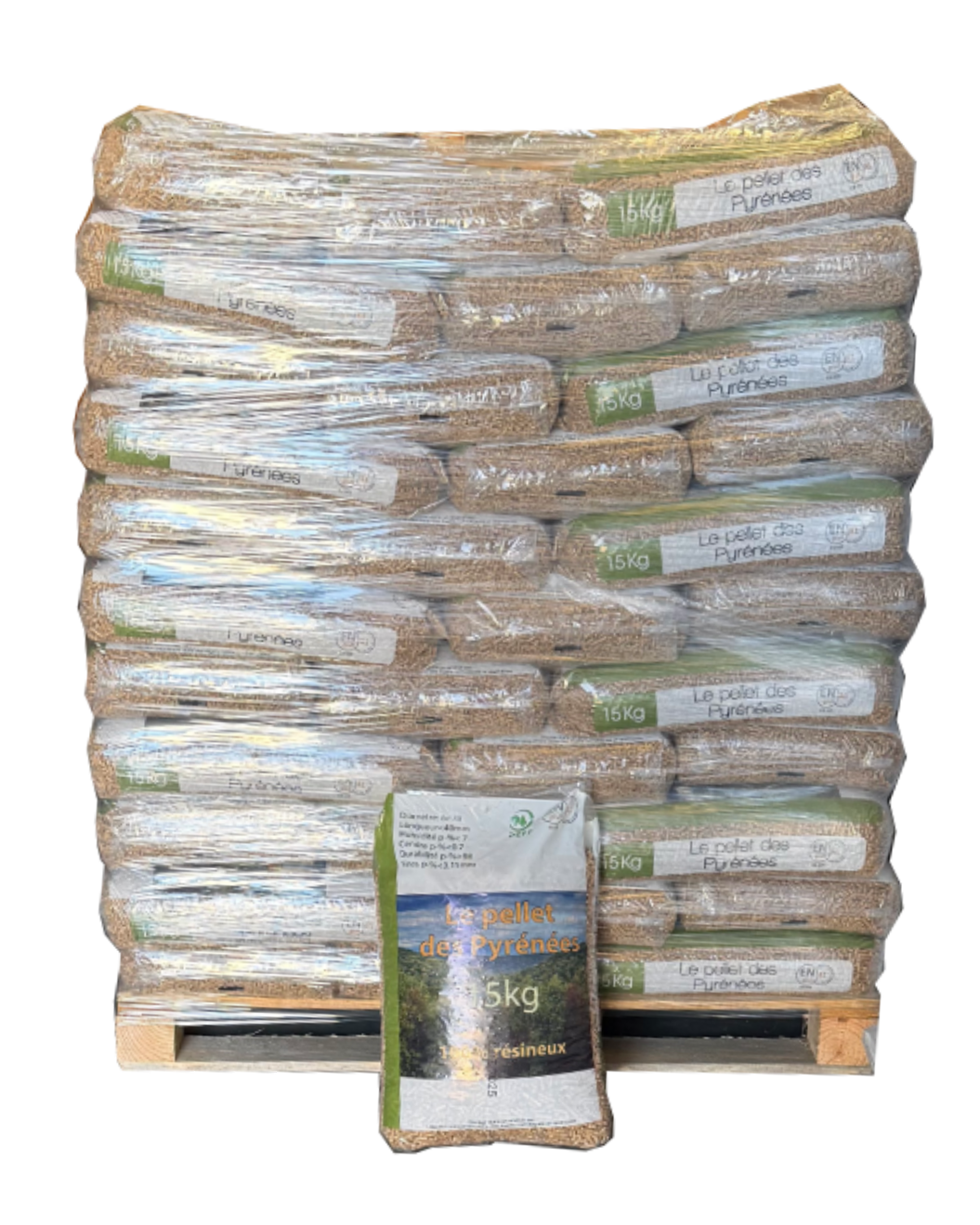 Palette Pellet des Pyrénées - 77 sacs de 15kg